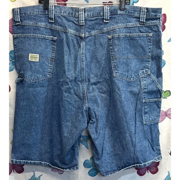 Wrangler Mens Originals Blue Denim Carpenter Shorts 46 - Picture 2 of 5